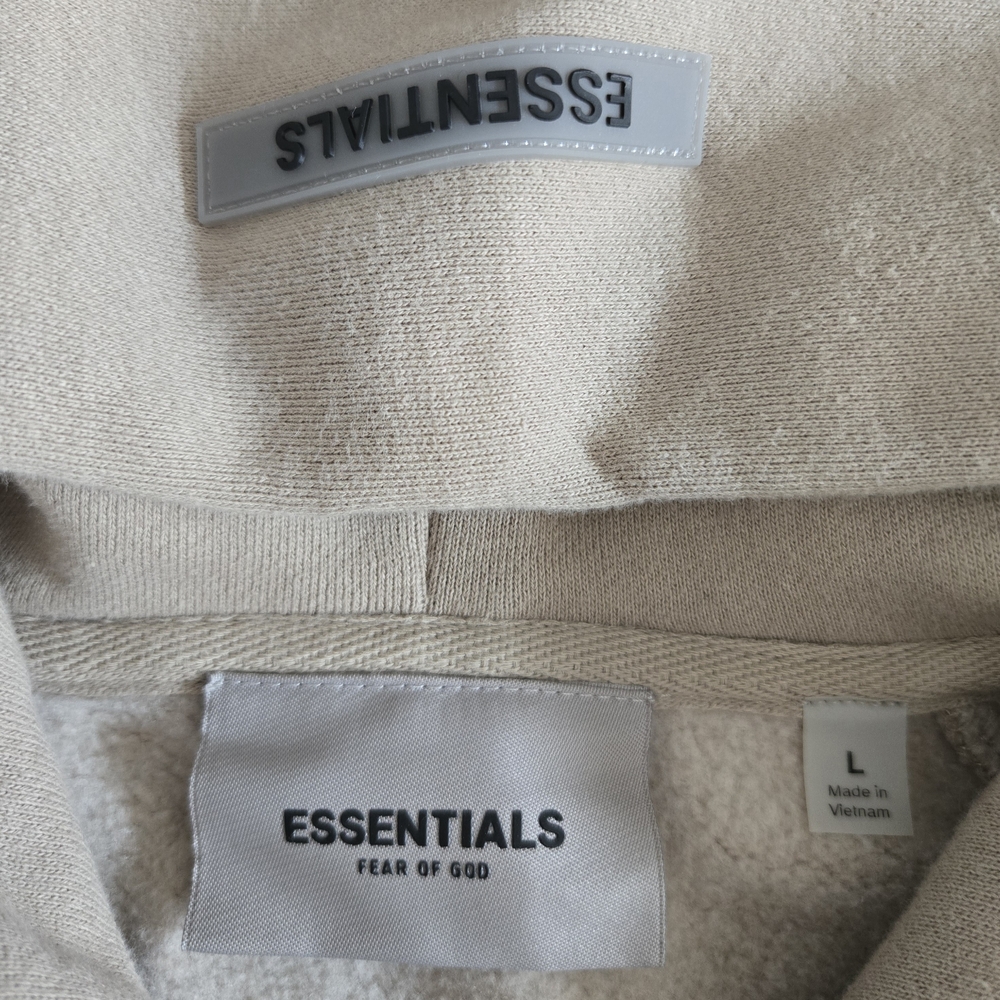 Fear Of God Essential Brown Classic Zip-Up Hoodie Size L - Picture 4 of 10